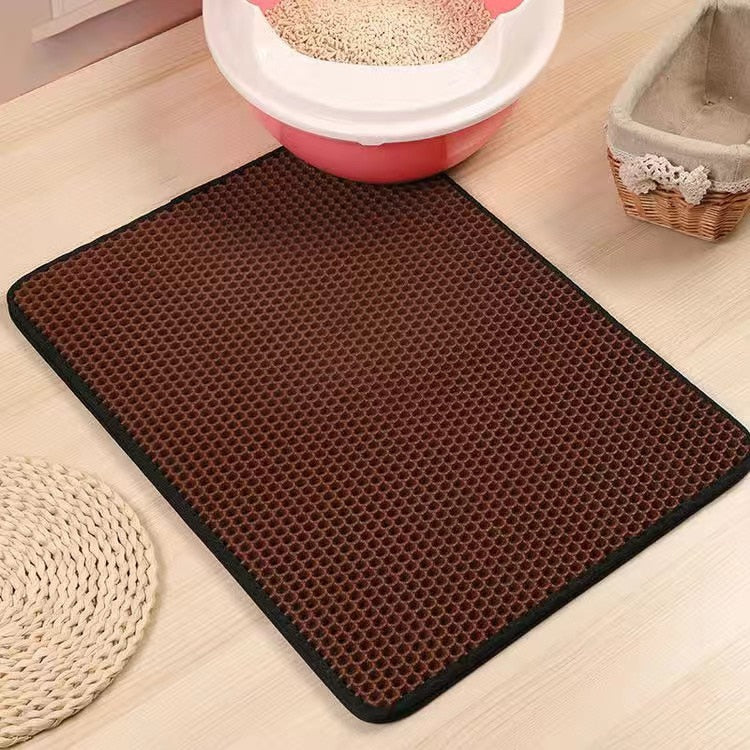 Zachte Waterdichte Kattenbakmat – Gemakkelijke Schoonmaak Kitty Kattenbak Vloermat voor een Net Thuis