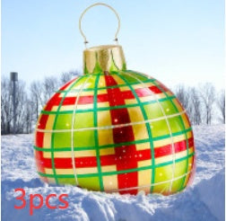 Opblaasbare Christmas Kerstbal 60 cm – Weerbestendige PVC Kerstdecoratie voor Buiten