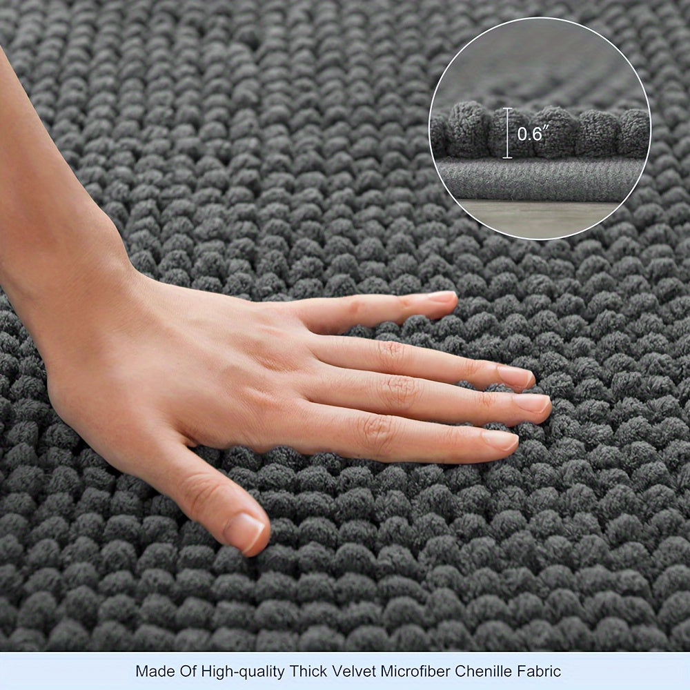 HoekZacht L-vormige Douchematt – Pluche Antislip Badmat met Hoge Absorptievermogen