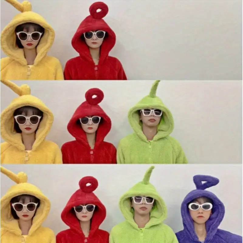 Unisex Pluche Fleece Kostuum Onesie | Hooded Loungewear