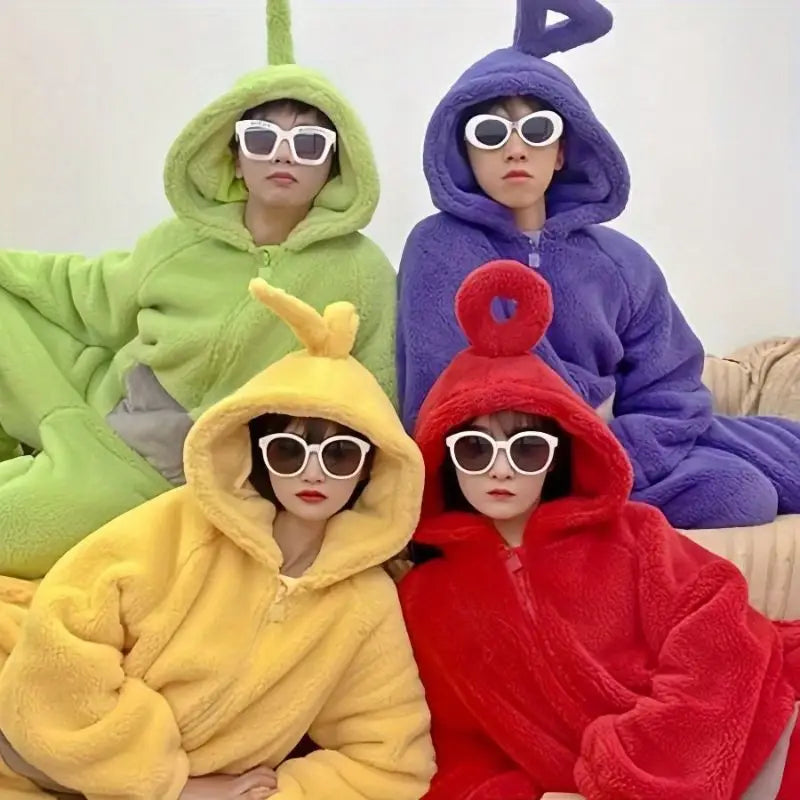 Unisex Pluche Fleece Kostuum Onesie | Hooded Loungewear