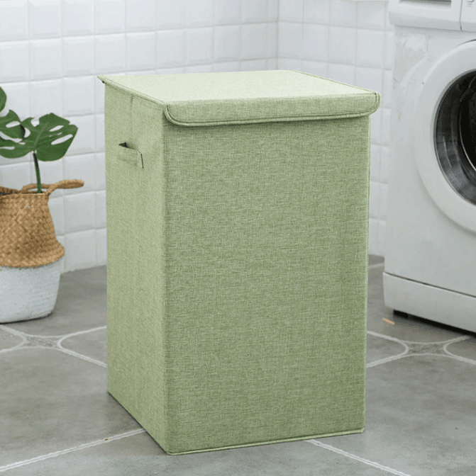 Bamboe Linnen Wasmand Met Deksel