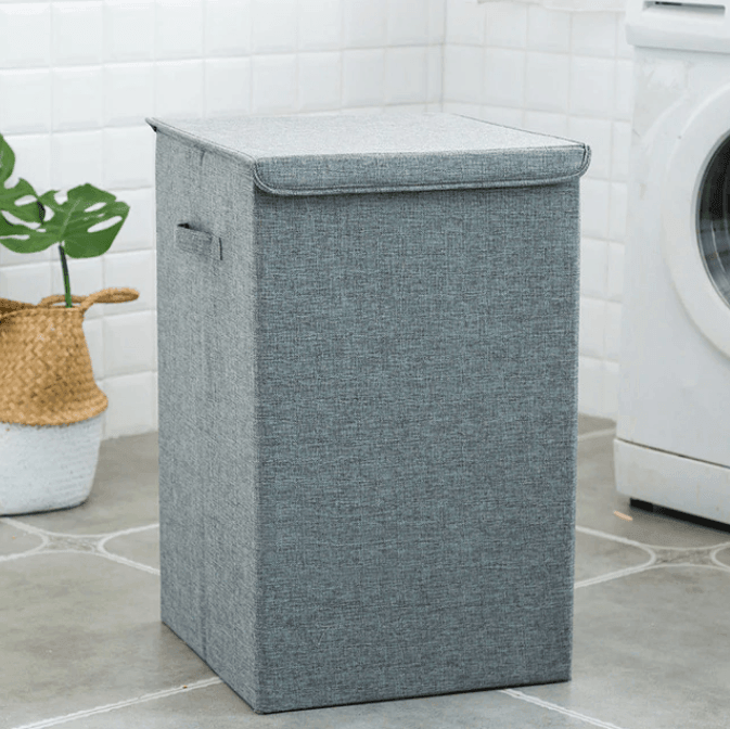 Bamboe Linnen Wasmand Met Deksel