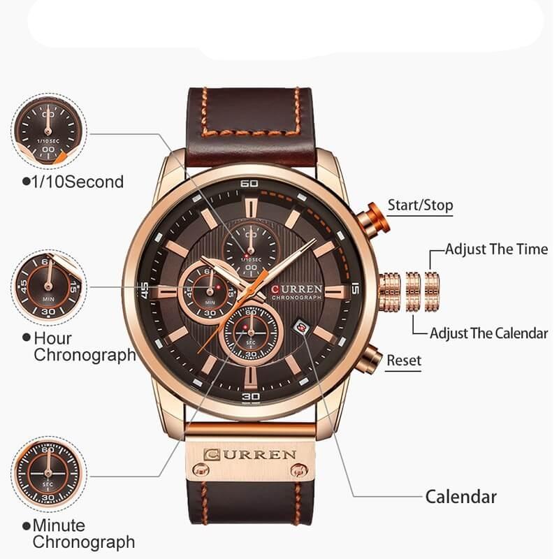 CURREN Chronograaf Herenhorloge
