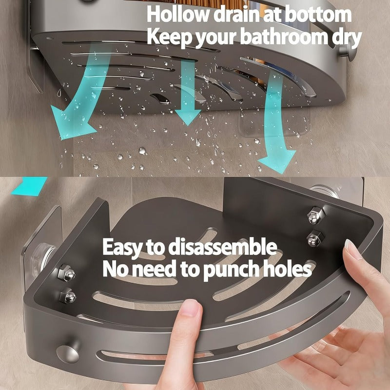 Geen-Boor Driehoekige Douche Caddy