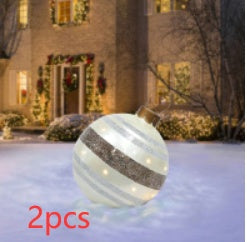 Opblaasbare Kerstbal Buiten Decoratie 60cm – Weerbestendige PVC Kerstdecoratie