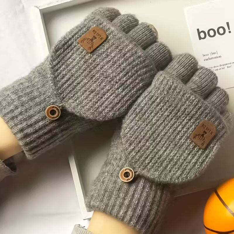 Heren WinterPro Vingerloze Handschoenen – Dik, Warm en Comfortabel