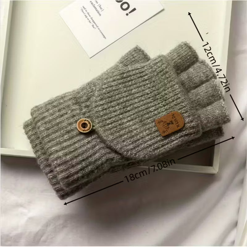 Heren WinterPro Vingerloze Handschoenen – Dik, Warm en Comfortabel