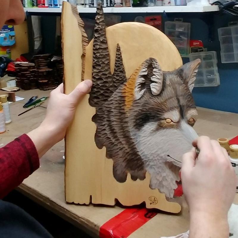 Frendorf Dier Houtsnijwerk Wanddecoratie Handgemaakt