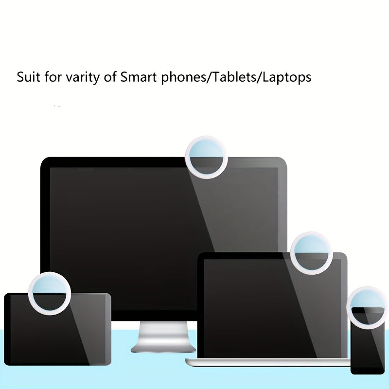 LED Selfie Ringlamp met Oplaadbare Batterij – Perfecte Cirkelverlichting voor Make-up en Fotografie, Compatibel met Telefoons en Computers