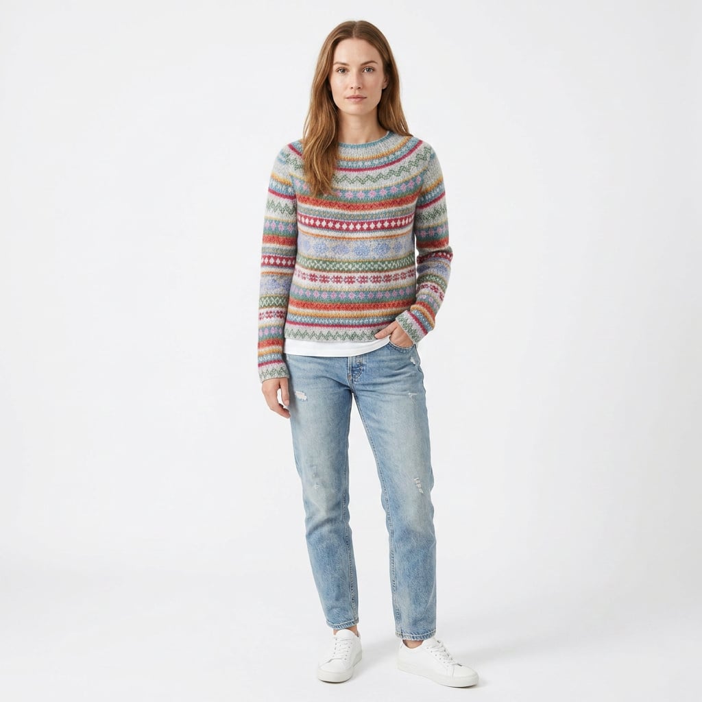 Dames Vintage Trui met Retro-Design