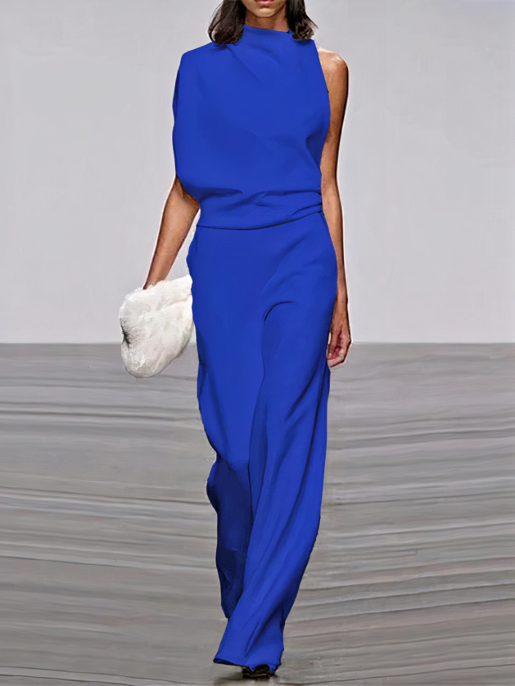 Dames moderne jumpsuit met wijde pijpen | Bruiloftsgasten