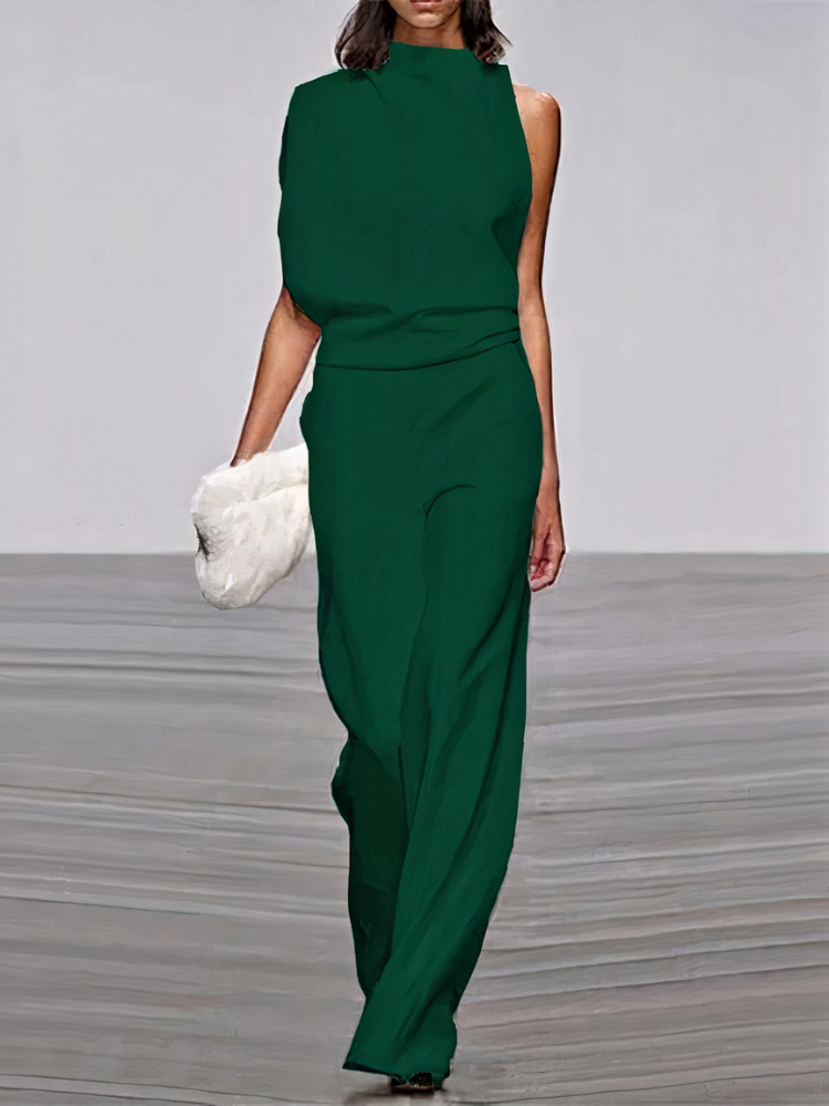 Dames moderne jumpsuit met wijde pijpen | Bruiloftsgasten
