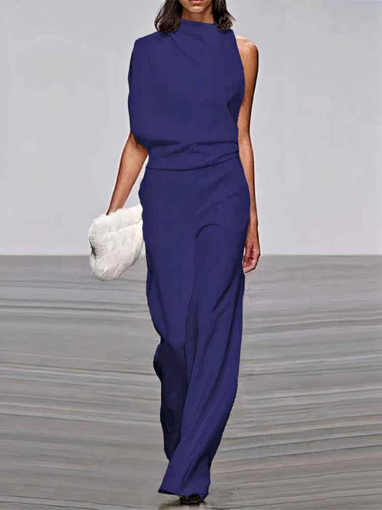 Dames moderne jumpsuit met wijde pijpen | Bruiloftsgasten