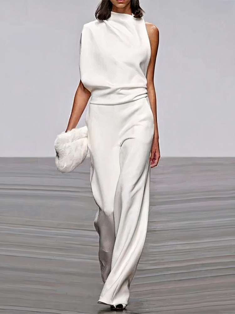 Dames moderne jumpsuit met wijde pijpen | Bruiloftsgasten