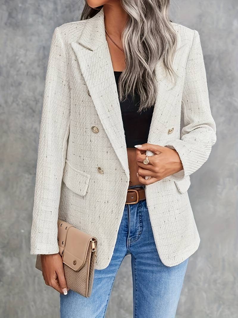 Tweed Blazer Eleganzia – Stijlvolle damesblazer voor zakelijke en casual looks
