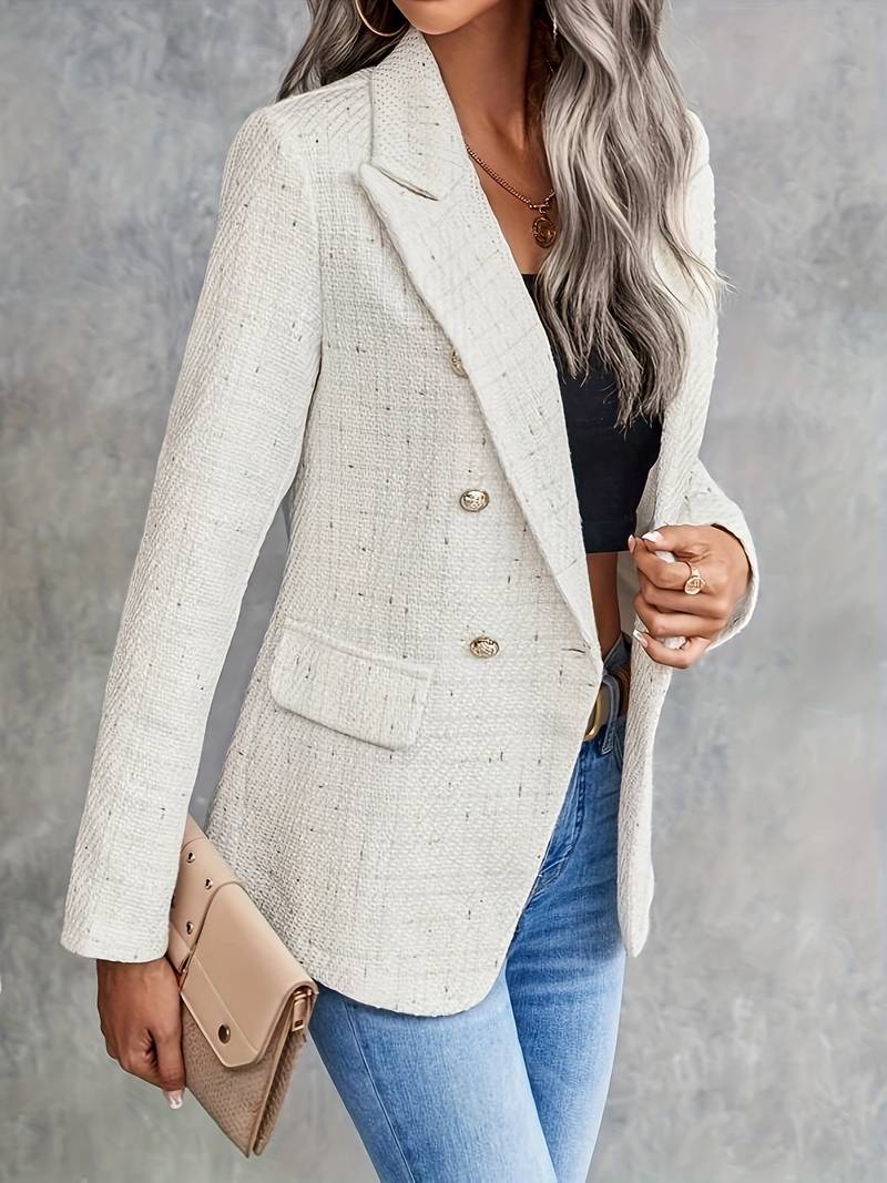 Tweed Blazer Eleganzia – Stijlvolle damesblazer voor zakelijke en casual looks
