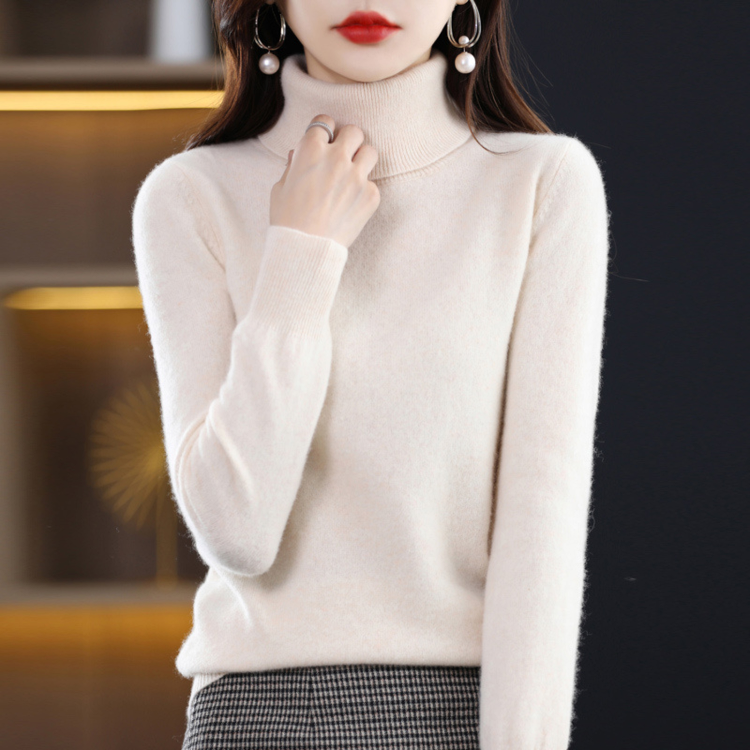 Winterse Luxe Kasjmier Dames Coltrui - Elena