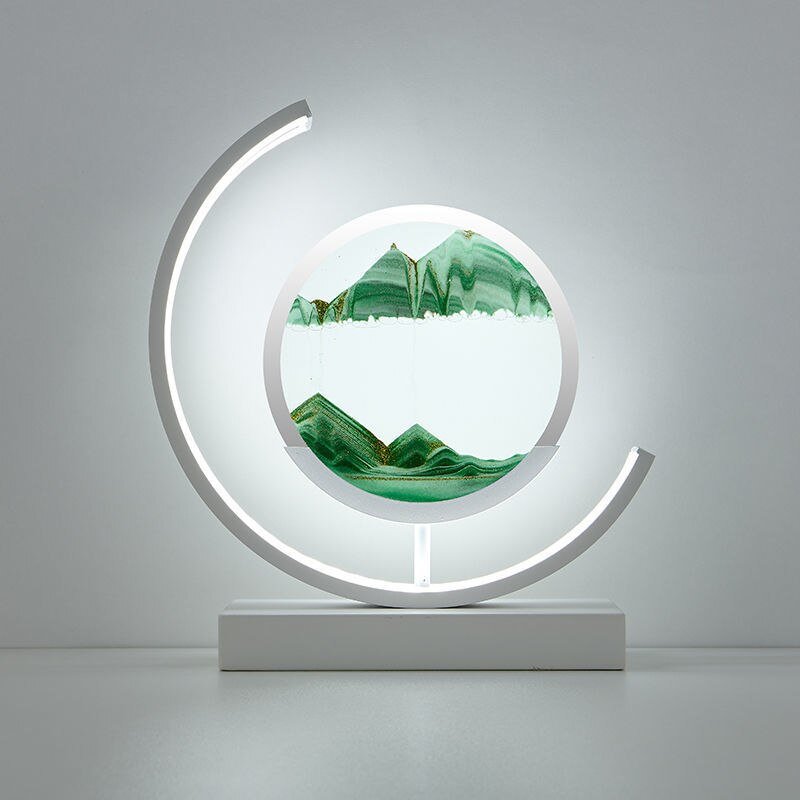 Deko LED Tafellamp | Moderne Designer Lamp | Zandbeeld om te Draaien | SandScape