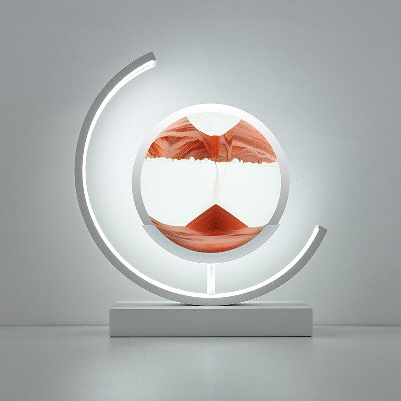 Deko LED Tafellamp | Moderne Designer Lamp | Zandbeeld om te Draaien | SandScape