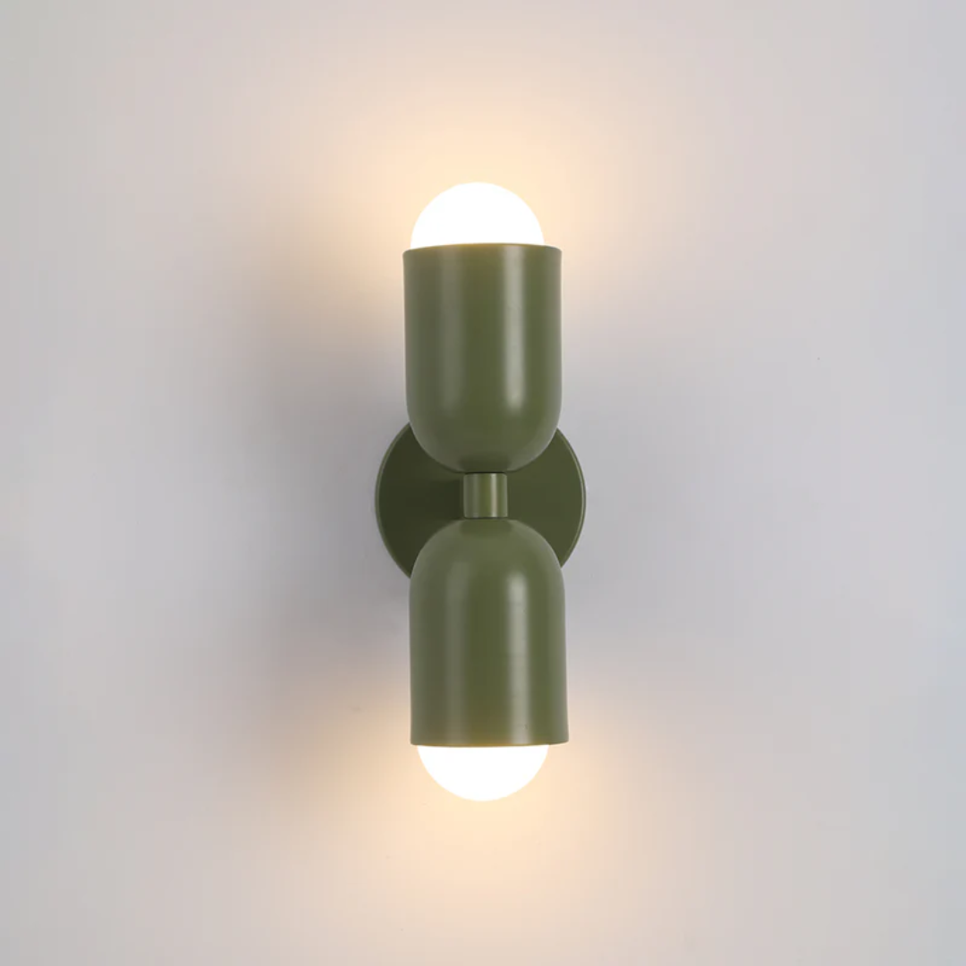 Moderne Metalen Cilinder LED Wandlamp 2-Licht