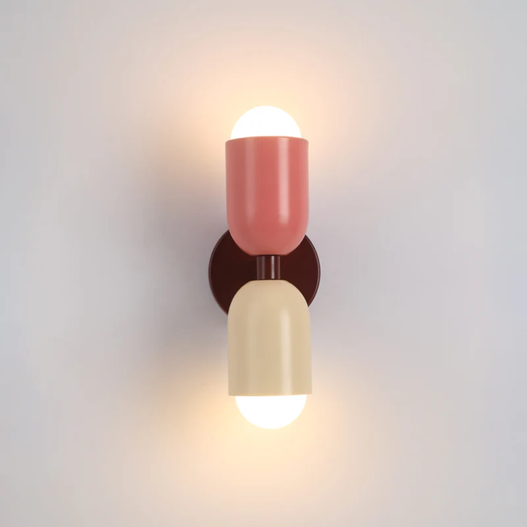 Moderne Metalen Cilinder LED Wandlamp 2-Licht