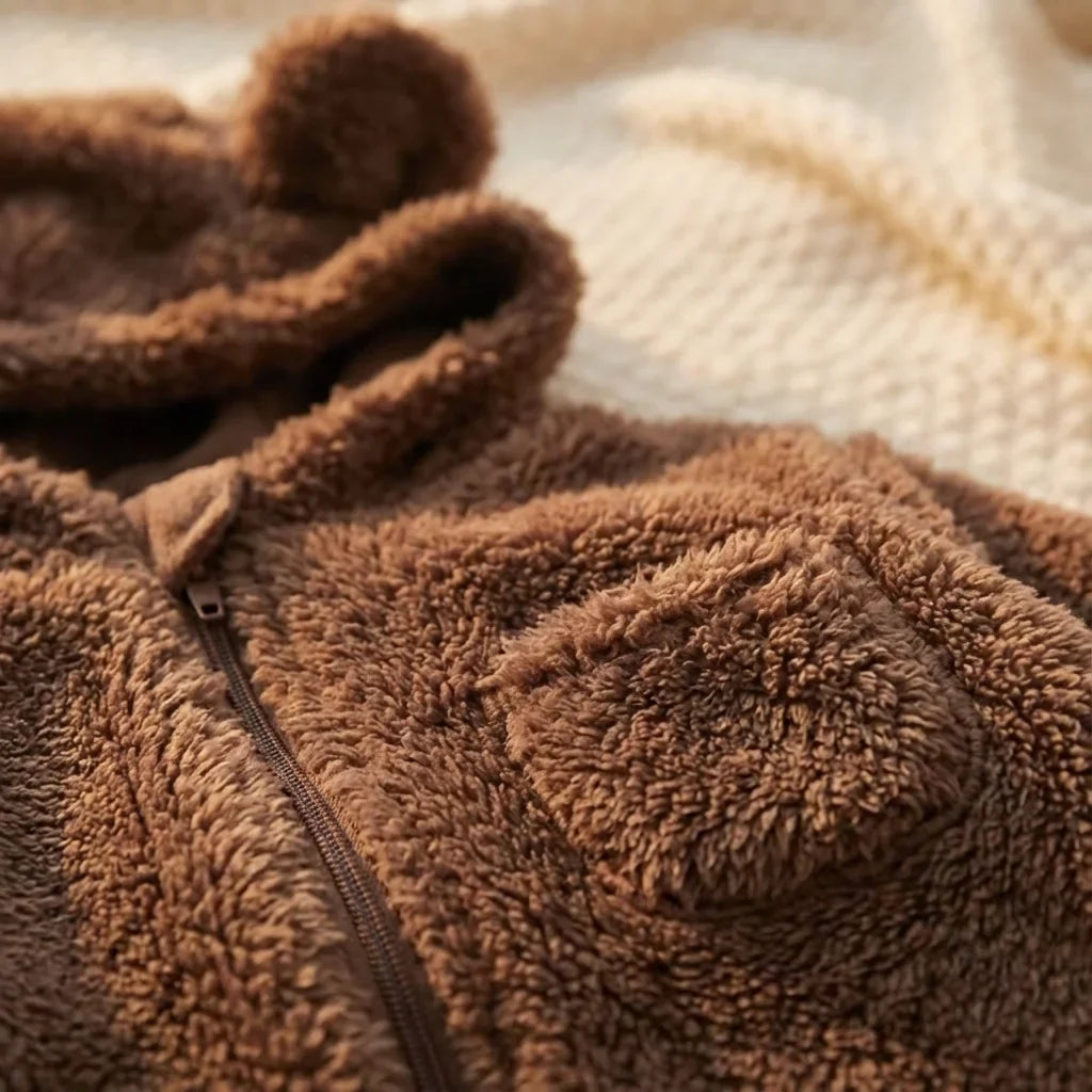 BabyBear | Pluche Beer Winter Baby Romper Zachte Cozy Outfit