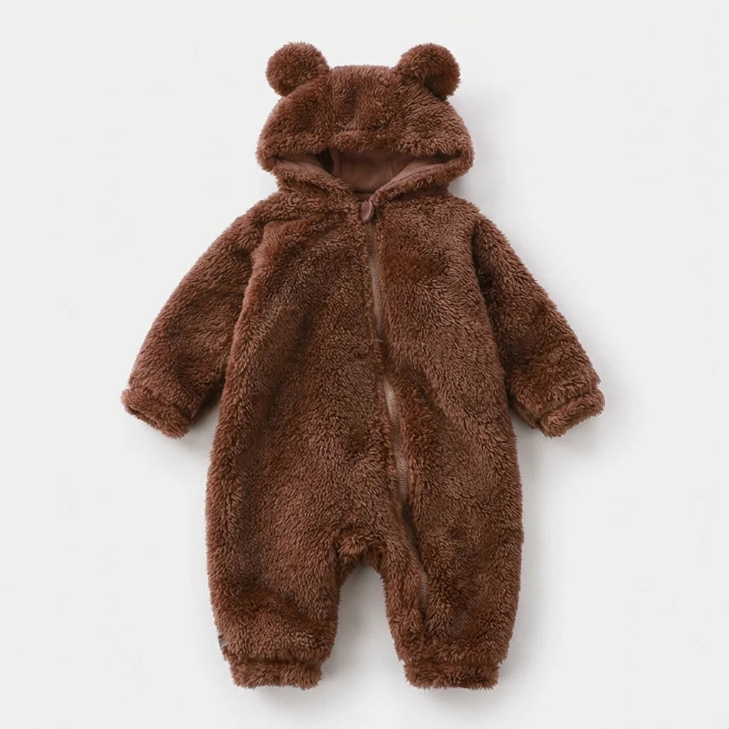 BabyBear | Pluche Beer Winter Baby Romper Zachte Cozy Outfit
