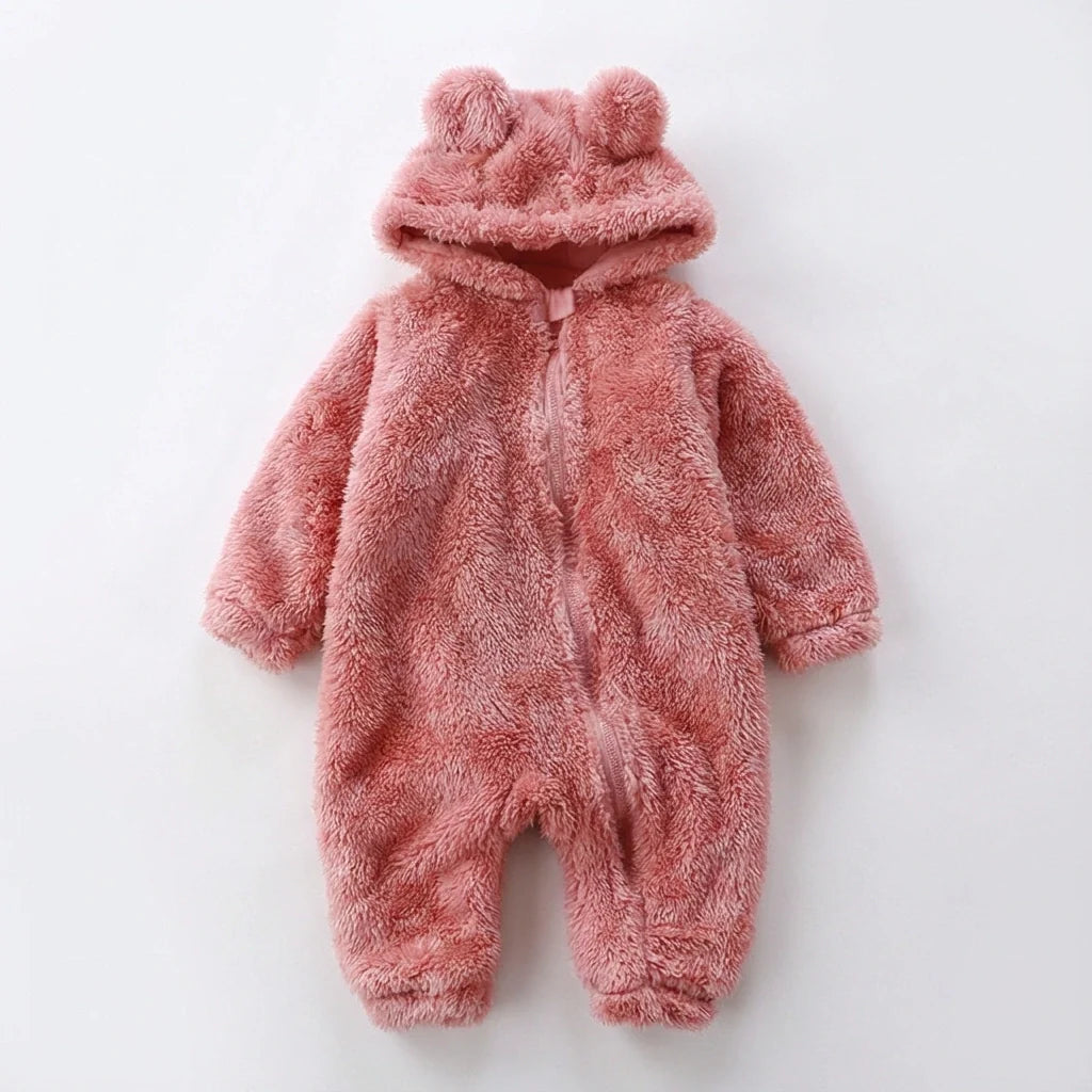 BabyBear | Pluche Beer Winter Baby Romper Zachte Cozy Outfit