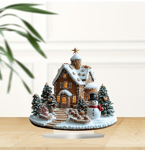 Stralend Peperkoekhuis – Charmante Kersttafeldecoratie met Verlichting