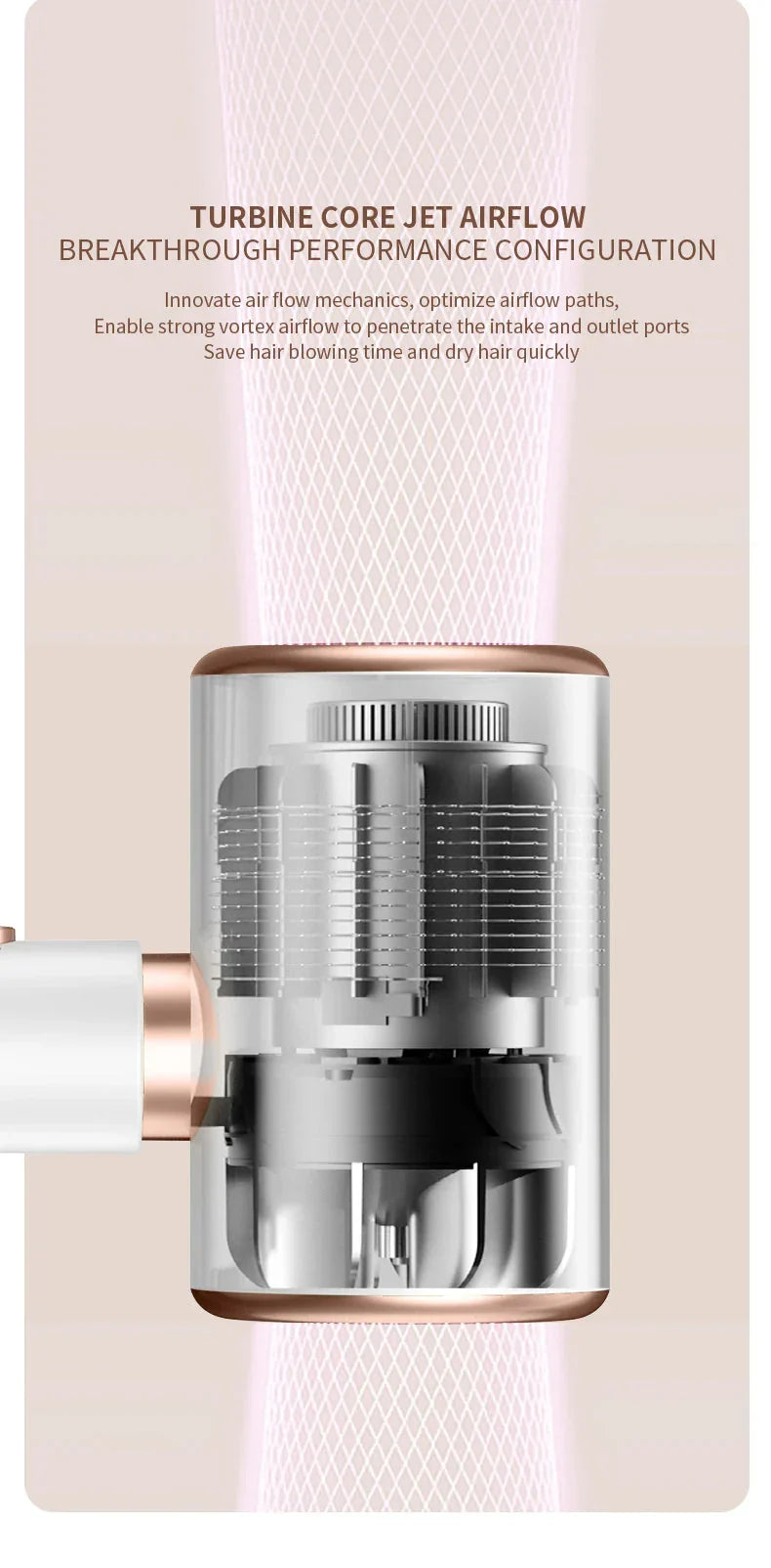 2400W Hochleistungs-Haartrockner mit Kalt- und Warmeluft Ionentechnologie
