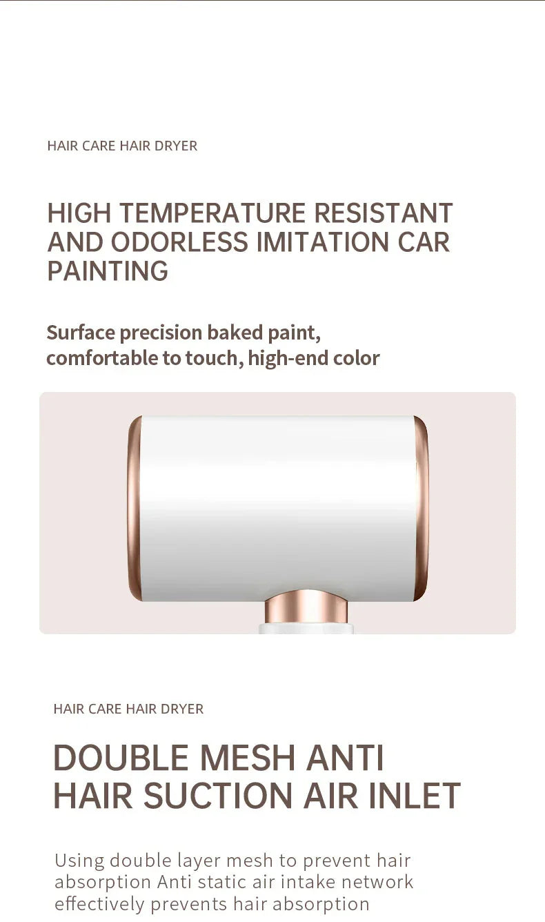 2400W Hochleistungs-Haartrockner mit Kalt- und Warmeluft Ionentechnologie