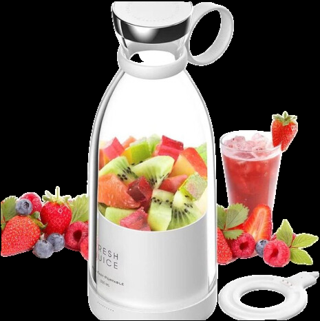 Compacte Draagbare Smoothie-Mixer met Fruitcontainer en Drinkdop