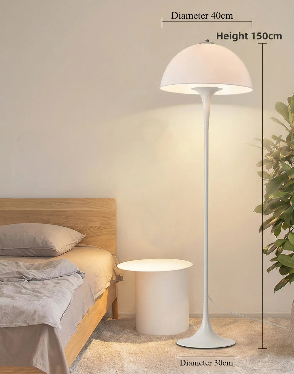 Panthella Tafellamp – Mid-Century Champignon Tafellamp met Zacht Verspreid Licht