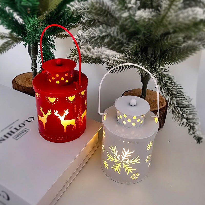 Elektronische Kerstkaars met Flikkerend LED Licht – Decoratieve IJzeren Kaars voor Binnen