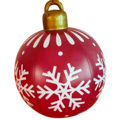 Opblaasbare Christmas Kerstbal 60 cm – Weerbestendige PVC Kerstdecoratie voor Buiten