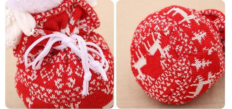 KnitJoy Kerstcadeauzak met Pop – Herbruikbare Brei-cadeauzak voor Kinderen