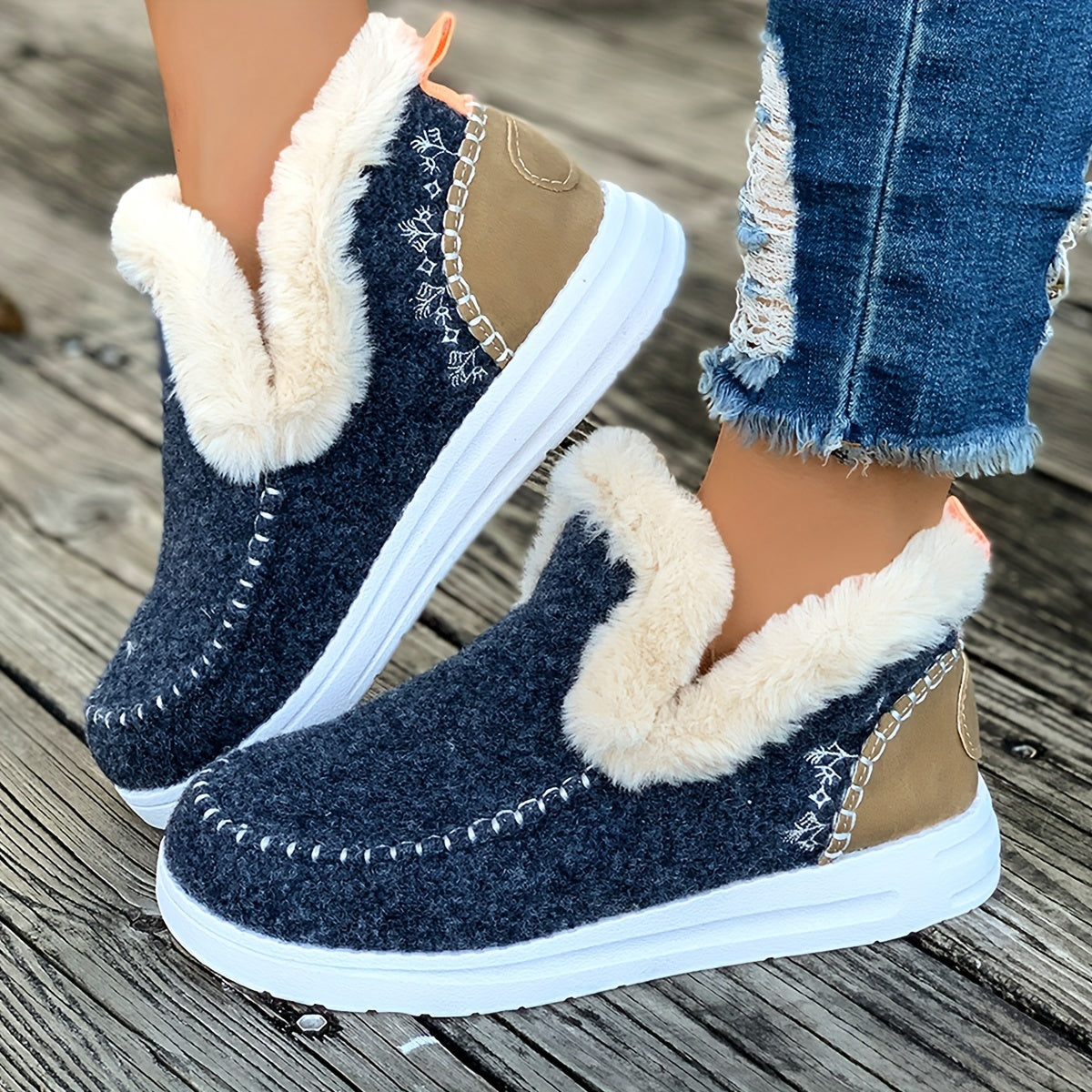 PlucheWarm Dameshuisschoenen – Antislip en Superzachte Wintervoering