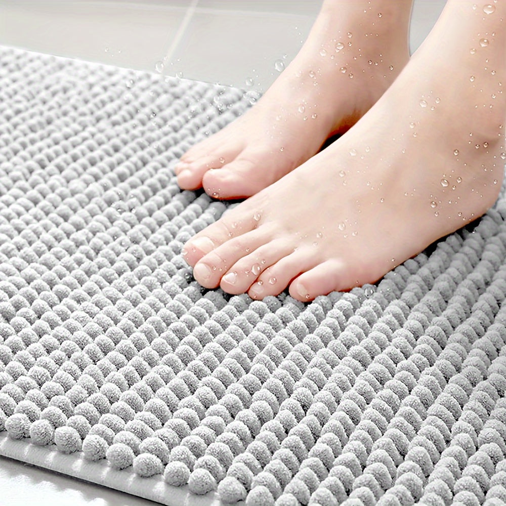 Ronde LuxeChen Badmat Ultra-Zacht Chenille – Antislip & Sneldrogend