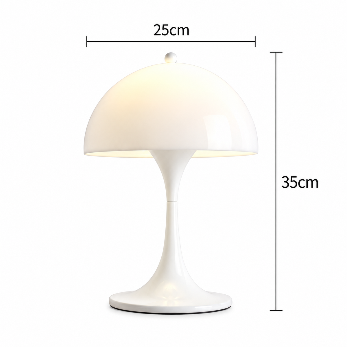 Panthella Tafellamp – Mid-Century Champignon Tafellamp met Zacht Verspreid Licht