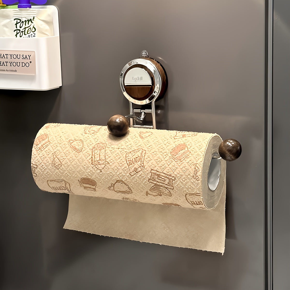 KeukenGrip Rollenhouder RVS Papierhanddoekhouder met Zuignap