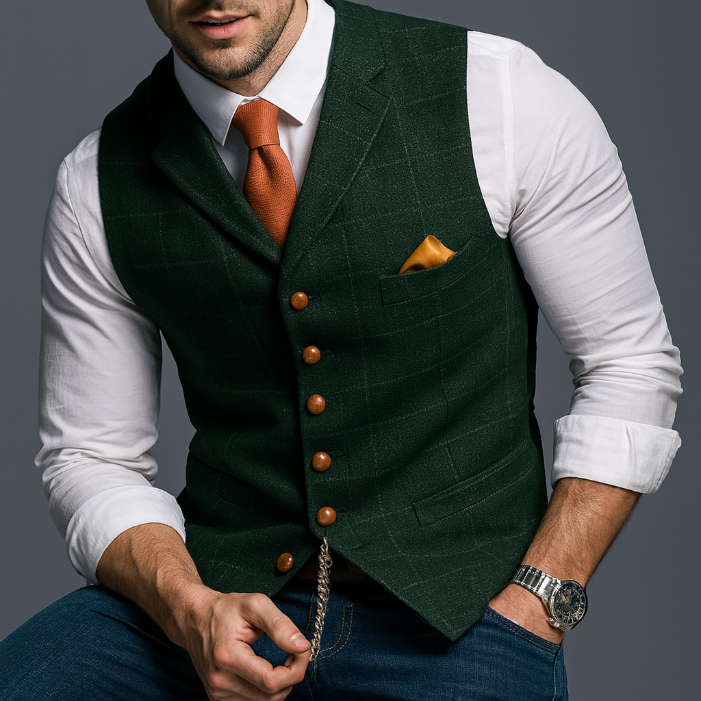 Formele V-hals Vest - Dubbelrij en tijdloze elegantie