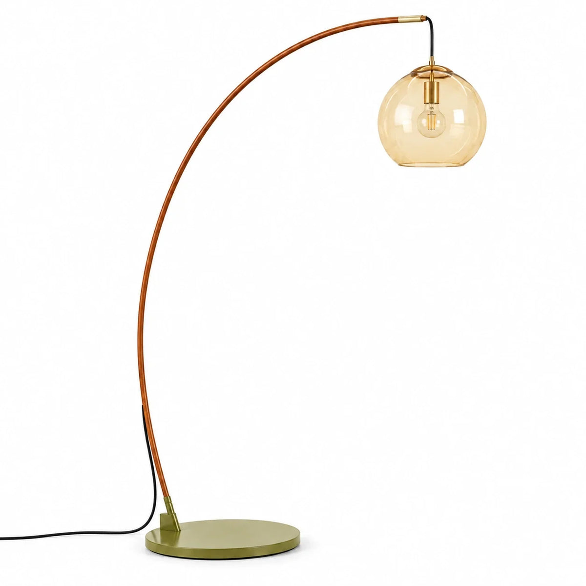 Moderne Glazen Vloerlamp – Elegante Designverlichting met Glazen Lampenkap