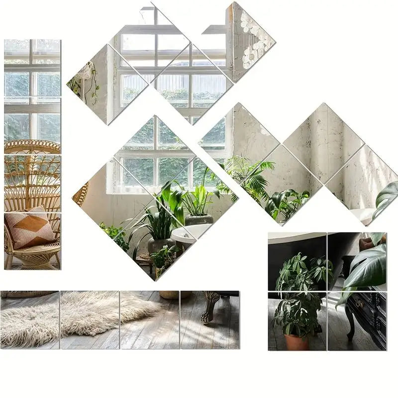 3D Spiegel Muurstickers - Moderne Decoratie