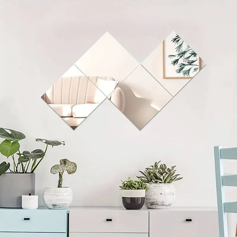 3D Spiegel Muurstickers - Moderne Decoratie