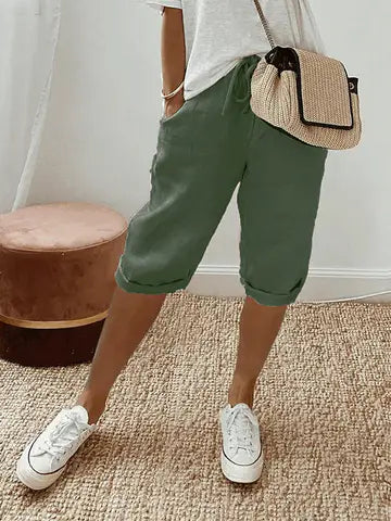 Katoenen en linnen shorts voor vrouwen | Relaxed