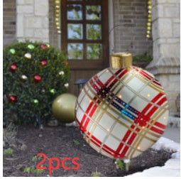 Opblaasbare Christmas Kerstbal 60 cm – Weerbestendige PVC Kerstdecoratie voor Buiten