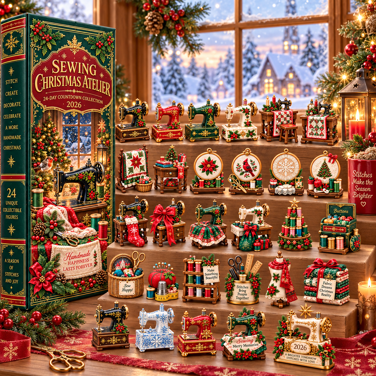 Naaien Adventskalender 2026 – 24 Miniaturen voor Naai- en Quiltliefhebbers