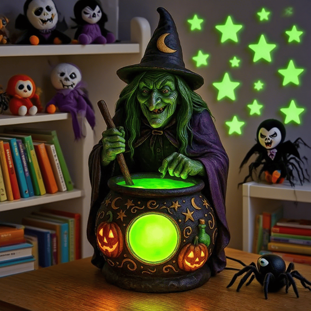 WitchGlow Ketel Lamp | Betoverende ketel met magische groene neonverlichting