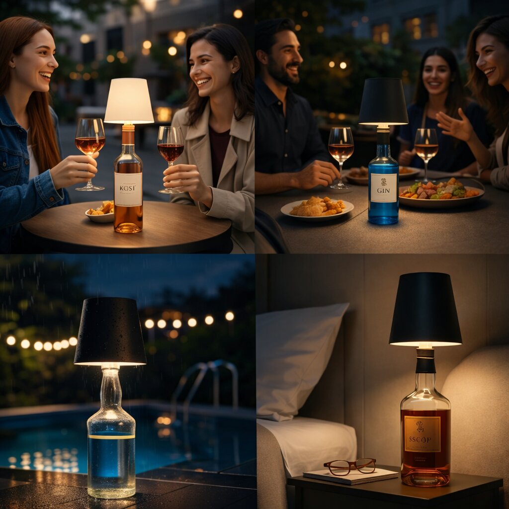 Flaschenlicht | Fles als Tafellamp | Accu Tafellamp | Flesstop | LumiFles